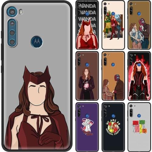 Silicone Case for Motorola G8 Power G9 Plus Play One Fusion Edge E6S Hyper Plus 5G G10 G30 Phone Shell Cartoon Wandavisions