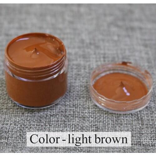Light Brown Shoe Cream Leather Paint Coloring for Bag Sofa Seat Scratch 30ml Leather Dye Repair Restoration Color Change Paint