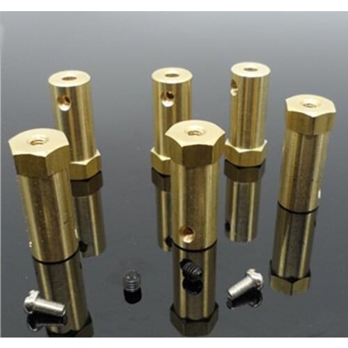 10PCS 3mm/4mm/5mm/6mm/8mm Extension Shaft Coupling DC Gear Motor Tyre Wheel Connector for DIY Model Accessories