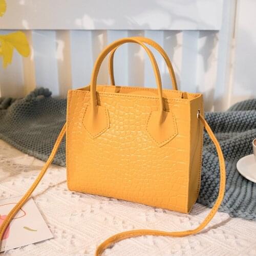 Handbags Vintage Classic Solid Style Shoulder Bag Stylish Tote for Ladies 2021 Fashion Trend Women Crocodile Pattern Crossbody