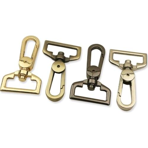 XUNZHE 4 Pcs 25mm Metal Spin Lobster Hook Buckle DIY Craft Leather Keychain Bags Hang Fastener Clasp Hardware Accessories