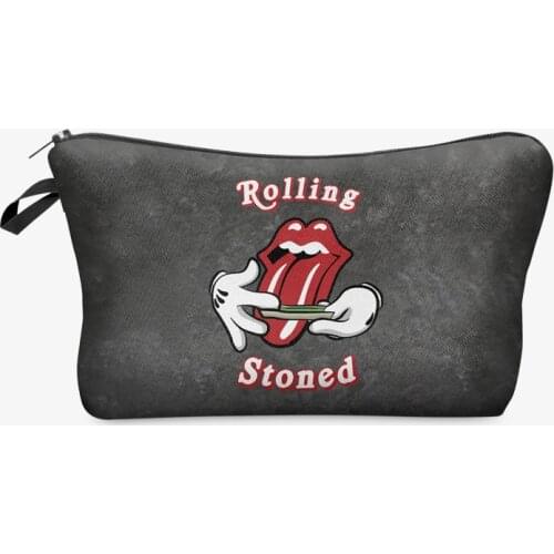 Tongue Fashion Cosmetic Bag Print Women Brand makeup bags Cute bag headset candy Cosmetic printing Collection Casual men zipper