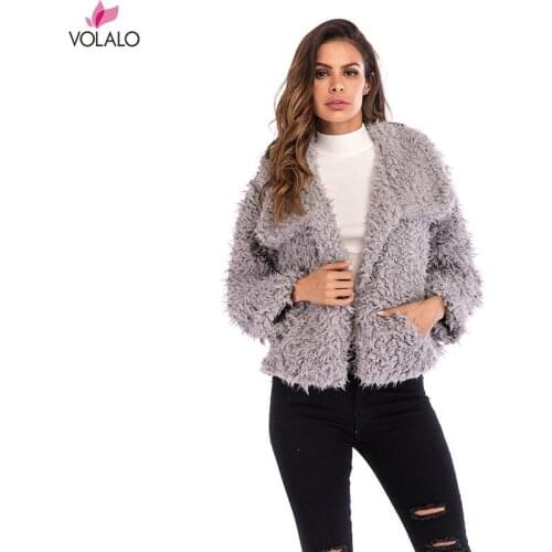2019 Women Elegant Faux Fur Coat Women Autumn Winter Warm Soft Covered Button Fur Jacket Female Plush Overcoat Casual Outerwear