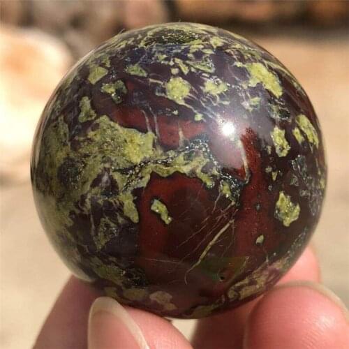 1PC 40mm Natural Dragon Blood Stone Jasper Crystal sphere ball healing