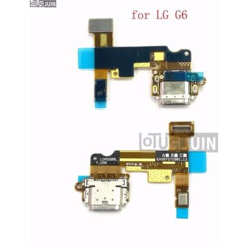 10pcs New Original Charging Port Charger Dock With Microphone Module Flex Cable For LG G6 H870 Type C