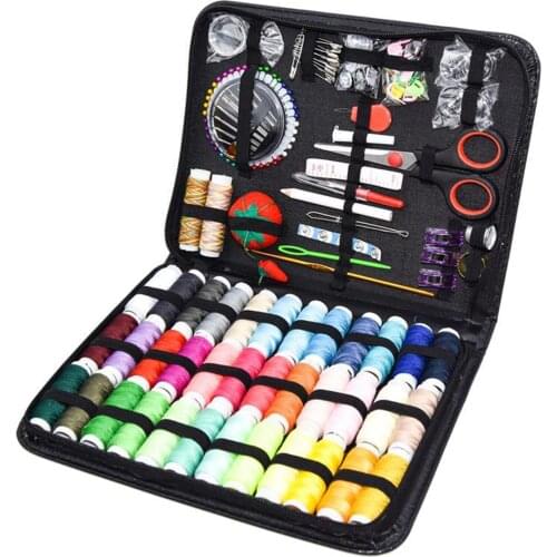 183PCS Premium Sewing Machine Kit for Adults Beginner Basic Hand Sewing Kit for Emergency Summer Campers Travel and Home SCVD889