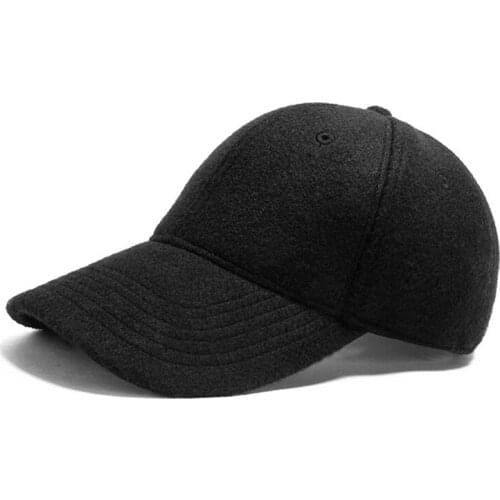 2202001Men and women outdoor warm plus velvet cold capAutumn and winter new thick wool wool baseball cap