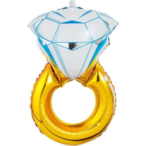 30" Diamond Wedding Ring Helium Foil Balloon for Engagement Propose Wedding Decor Props