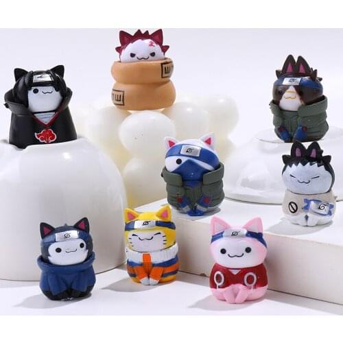 8pcs Anime Naruto Kawaii Mini Version Q Figures Of Toys Doll Model Miniature Action Figure Of Children Cartoon Dropshipping Toy