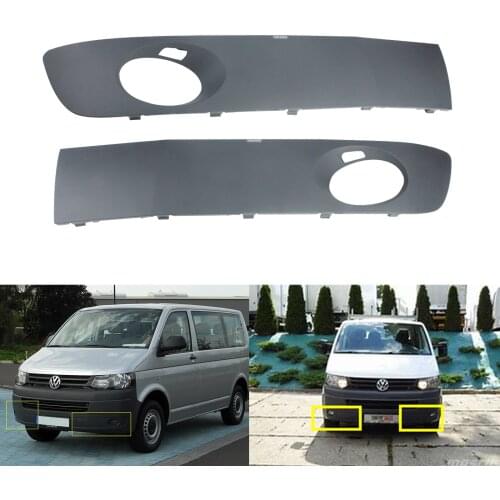 ANGRONG 2x Front Bumper Fog Light Lamp Cover Grill Left & Right For VW T5 Transporter 2010-2015