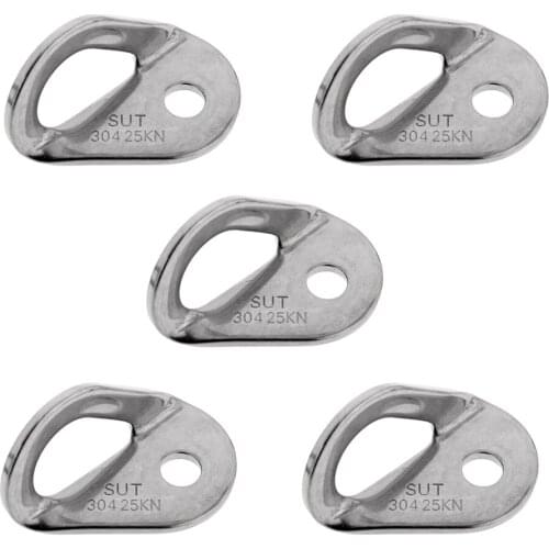 5 Pieces 304 Stainless Steel Rock Climbing Anchor Point Bolt Hanger Accessories 25KN/5600Lb