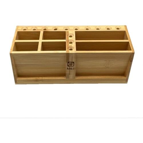 Amaoe M63 Bamboo Storage Rack for Phone Repair Screws Tweezers BGA Reballing Stencil Phone Parts Organizing Holder