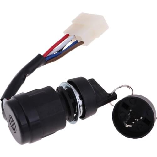 Black Ignition Switch Lock With 2 Keys Universal For ATV Go-Karts