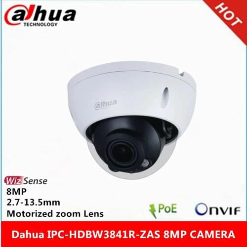 Dahua IPC-HDBW3841R-ZAS 8MP IR40M 2.7-13.5mm Motorized zoom Lens built-in audio alarm interface POE WizSense IP Camera