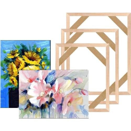 Wooden Canvas Frame DIY For Oil Diamond Painting Print Hanger Frames Wood Gallery Stretcher Wall Art Large Size Photo home decor