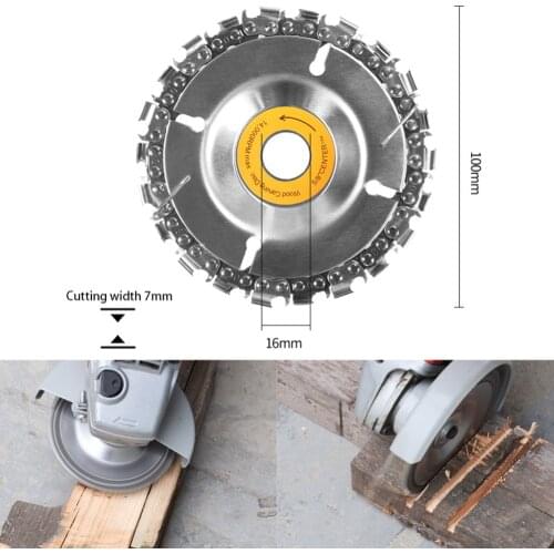 4/5/4.5 Inch Chain Woodworking Saw Wood Carving Disk Grinder DiscBlade Cutting Blade Wood Slotted Saw Blade Angle Grinder