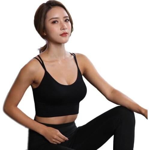 Women Yoga Shirt Cross Back Running Sport Gym Crop Top Push Up Sport Bra Women Fitness Top Fitness Yoga Underwear