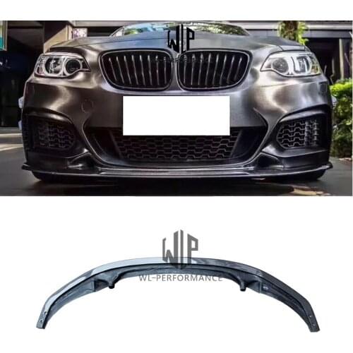 F22 2 Series High Quality Carbon Fiber Auto Car Front lip Aprons Splittter For BMW F22 Car Body Kit 2014- UP