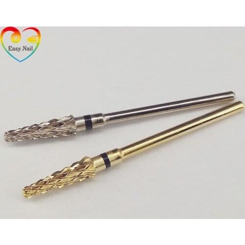 1pcs Easy Nail 2 color Tungsten Carbide Nail Drill Bit 3/32" Rotate Burr Bits For Manicure Nail Drill Accessories Milling Cutter