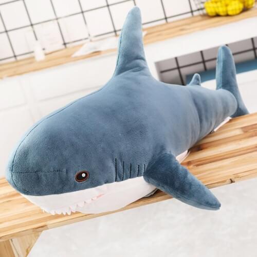 Giant Shark Kawaii Car Keychian Plush Toys Cute Pillow Soft Big Doll Stuffed Animal Large Cushion Valentines Day Gifts For Kids