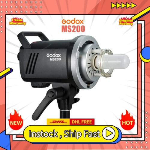 Godox MS200 200W or MS300 300W 2.4G Built-in Wireless Receiver Lightweight Compact + Durable Bowens Mount Studio Flash