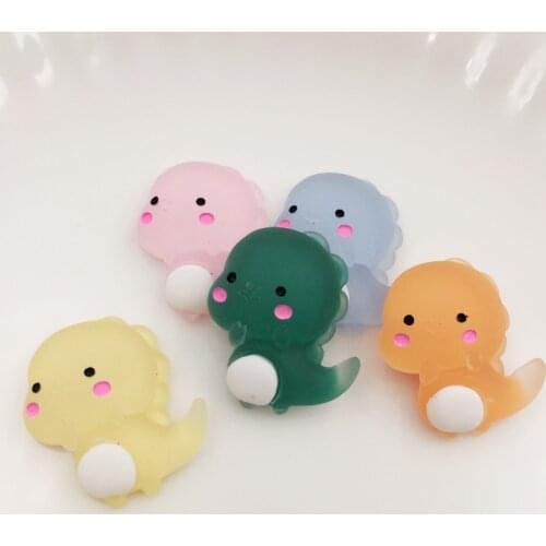 Resin Lovely Mix Colorful Candy Color Mini Dinosaur Baby Flatback Cabochon Stone 20PCS Scrapbook DIY Decor Home Figurine Crafts