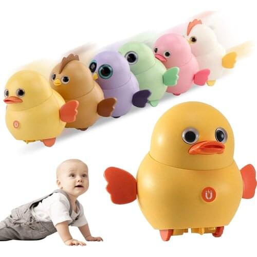Stumbling Swing Chick Flock 360 degree Run Around 6 pcs Magnetic Electric Chick Team Baby Toy Childrens Day Gift