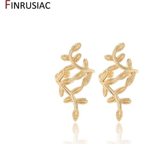 Ear cuffs for women cartilage earring Gold Earrings Female Leaves Ear Bone Clip Women Ear Clips Jewelry Accessory Wholesale