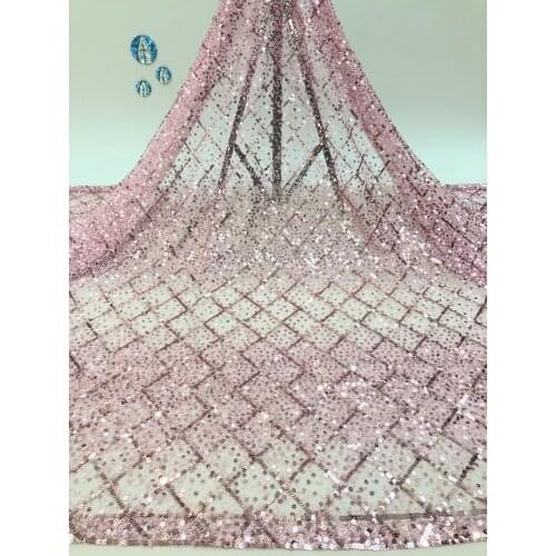 Handmade Bead Lace Embroidery African Lace Fabric High Quality French Nigeria Mesh Lace Fabric XB4637