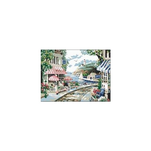 MaHuaf-W1082 Seaside street painting by numbers cuadros decoracion wall art decor pictures for living room