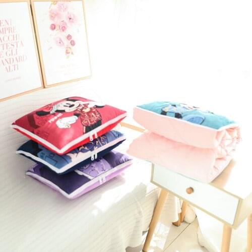 Disney cute cartoon pillow air conditioner two-in-one office home children nap pillow small quilt cushion lying pillow