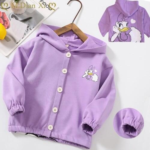 2021 New Autumn Coat Toddler Baby Kids Boys Girls Clothes Hoodies Cartoon Daisy Hoodie Pattern Sweatshirt Tops Clothing 1-7years