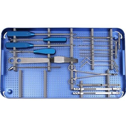 Basic Orthopedic Surgical Instruments Stainless Steel Pelvic Reconstruction Plate Instrument Set for Facture Medical Surgery
