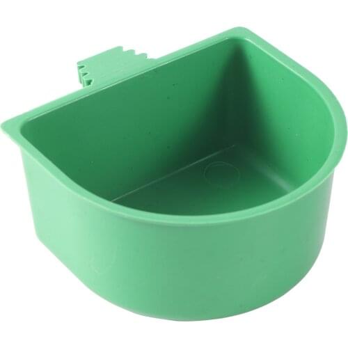 Plastic Parrot Feeder Food Water Bowl Pigeons Birds Cage Sand Cup Feeding Pet Bird Cage Semicircular Feeding Box 1 Pc