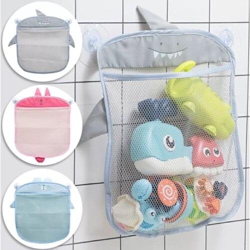 New Baby Bathroom Mesh Bag Sucker Design For Bath Toys Kids Basket Cartoon Animal Shapes Cloth Sand Toys Home Storage Net Bag