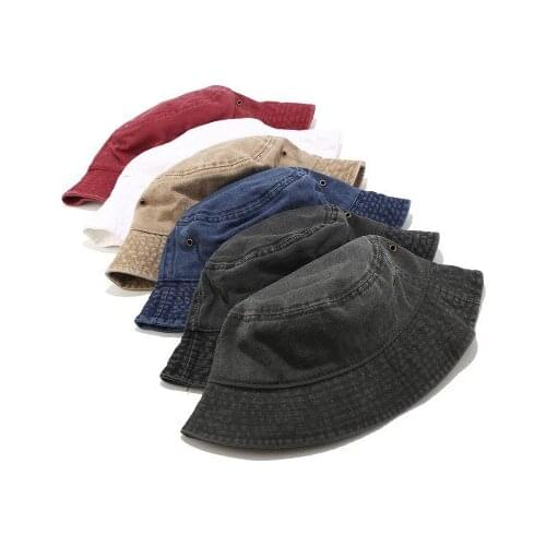 Womens summer hat bucket hats men solid cotton flat cap women unisex outdoor outing sunscreen caps sun hat panama for men 2021