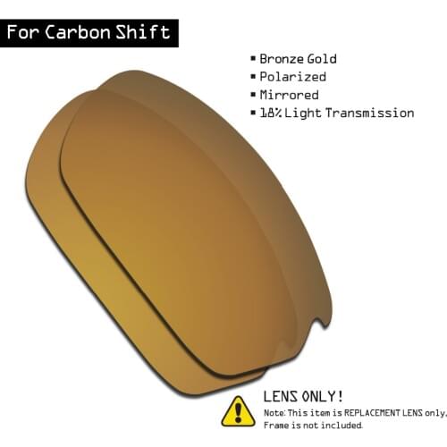 SmartVLT Polarized Sunglasses Replacement Lenses for Oakley Carbon Shift - Bronze Gold