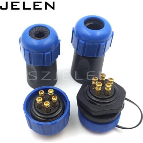SP2110, No need to weld connect by the metal screw, 5 pin waterproof Connector plug and socket ,LED outdoor waterproof connector