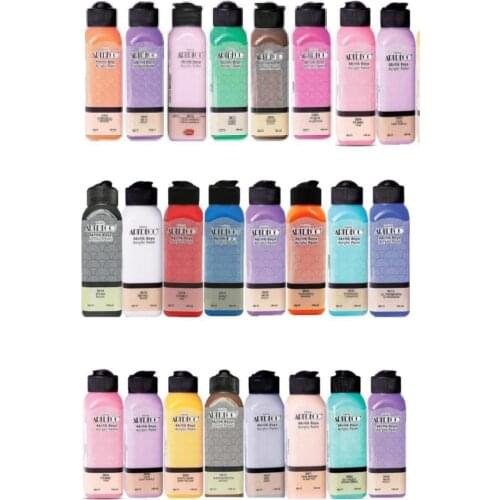 Acrylic Paint Starter Kit 24x140 Ml. Wood Stone and plastic painter paint hobby painting tools