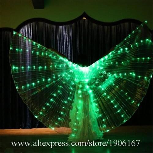 LED Luminous Colorful Light Up Butterfly Wings Illuminated Led Lighting Belly Dance Cloak Party Event Stage Led Props Dress
