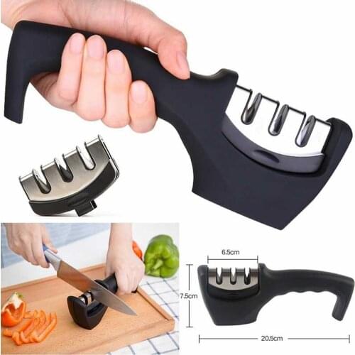 Knife Sharpener Three-stage Whetstone Sharpener Sharpening Knives Stone Kitchen Supplies