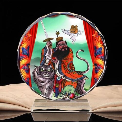 Taoist supplies, Taoist ancestors - Zhang Daoling, Zhang Tianshi riding tiger, portraits, crystal ornaments, handicrafts