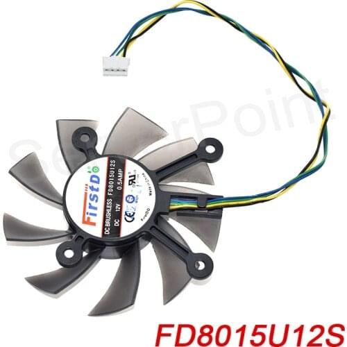 10 PCS Graphics Video Card Cooling Fan FD8015U12S DC12V 0.5A 4PIN Cooler Fan 75MM For ASUS GTX 560 GTX550Ti HD7850 Refurbished