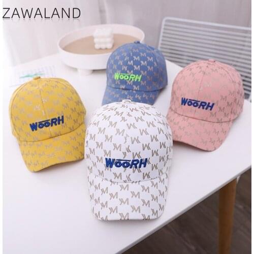 Zawaland Fashion Casual Caps 2021 Spring Summer Letter Hip Hop Hat Street Travel Boy Girl Sun Cap Adjustable Baseball Hats