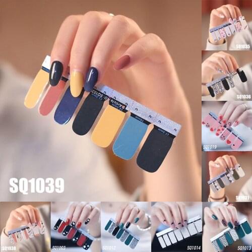 1 Sheet Glitter Series Powder Sequins Fashion Nail Art Stickers Collection Manicure DIY Nail Polish Strips Wraps for Party Decor