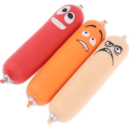 1 Pc Ham Slow Rebound Squeeze Toy Simulation Ham Sausage Decompression Hot Dog Toy 15x3cm