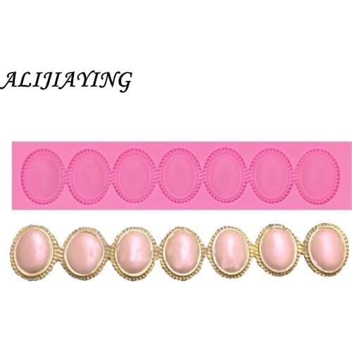 1Pcs Sugarcraft Silicone Moulds Gem pearl Charm Pendant DIY Molds Jewelry Making Tools Fondant Cake Decorating Tools D1255