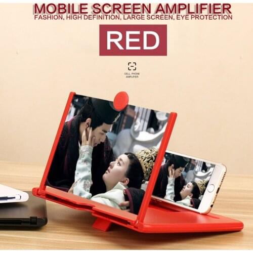 10inch Pull Typer Cell Phone Amplifier 3D Effect High Definition Large Screen with Desk Holder Magnifying Folding for Movie Game