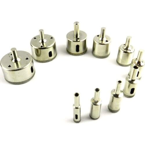 10Pcs/Set 6-30mm Diamond Coated Hole Saw Cutter Core Drill Bit Hole Saw For Ceramic Glass, Marble, Tile or Granite etc Hot Sale