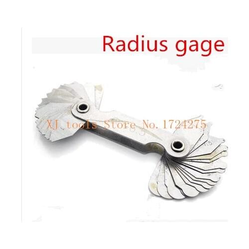 Free Shipping 3 Pcs stainless steel Radius gage radius template R gauge R1-6.5MM/R7-14.5MM/R15-25mm